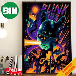 Blink-182 July 3 2024 T-Mobile Arena Las Vegas Nevada One More Time Tour Event Poster Poster Canvas