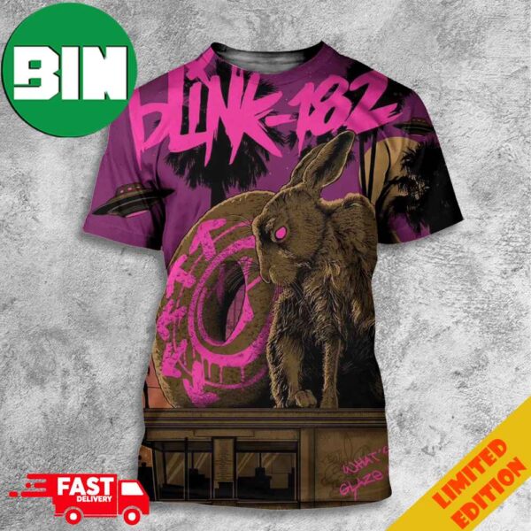 Blink 182 One More Time Tour 2024 July 6 2024 Poster Merchandise 3D T-Shirt