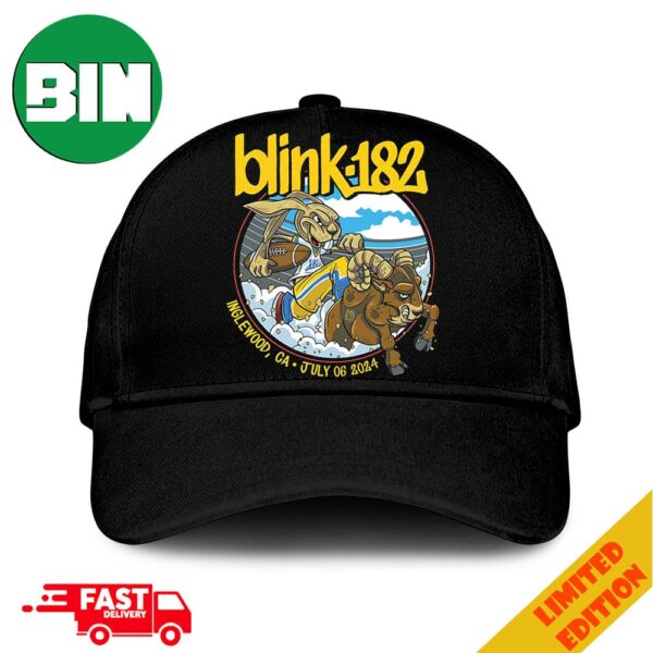 Blink 182 x Los Angeles Rams One More Time Tour 2024 At Inglewood CA July 6 2024 Classic Hat-Cap Snapback