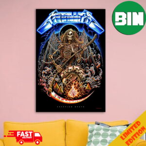Check Out 40th Anniversary Ride The Lightning Metallica Creeping Death By Miles Tsang Poster Limited Home Decorations Poster Canvas