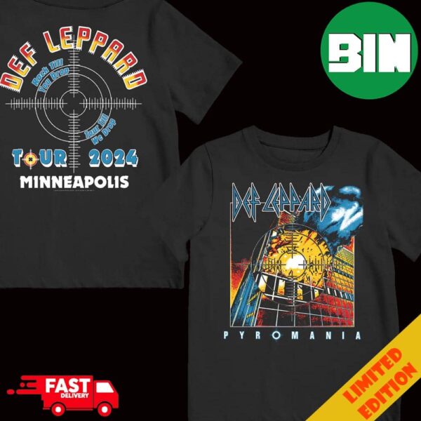 Def Leppard Pyromania Rock Till You Drop Tour Till We Drop Tour 2024 Minneapolis T-Shirt