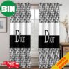 Christian Dior Grey Window Curtains Luxury For Bedroom And Living Room Home Decorations