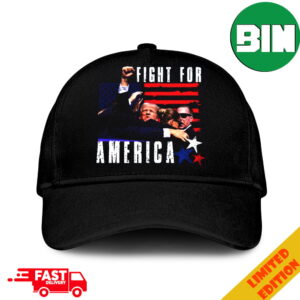 Fight For Donald Trump Fight For America Trump Elections 2024 Trump Shooting Trump Bulletproof Classic Hat-Cap Snapback