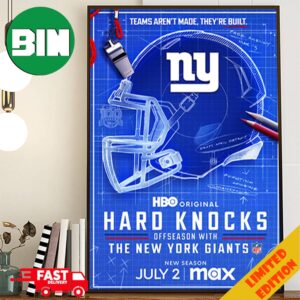 Hard Knocks Offseason With New York Giants Premieres On Stream On Max Team Aren’t Made They’re Built Poster Canvas