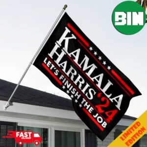 Kamala Harris ’24 Let’s Finish The Job Elections 2024 Garden House Flag