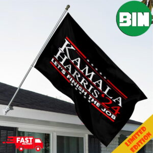 Kamala Harris 24′ Let’s Finish The Job Garden House Flag Home Decor