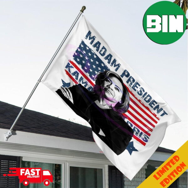 Kamala Harris Madam President 2024 Garden House Flag Home Decor