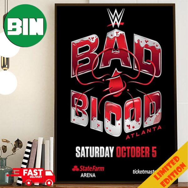 Metro Boomin WWE Bad Blood Atlanta On Saturday October 5 2024 Poster Canvas