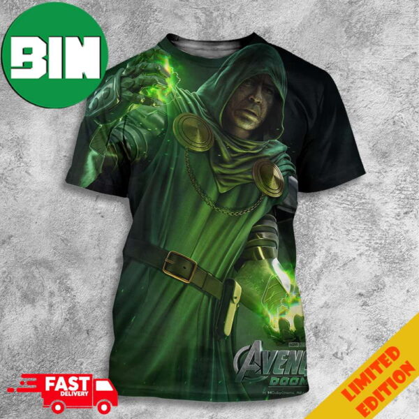 New Mask Same Task Avengers Doomsday Robert Downey Jr as Doctor Doom 3D T-Shirt