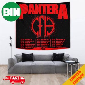 Pantera EU Tour 2025 Schedule List Date Tapestry Poster Home Decor