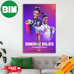 Simone Biles Qualifies For Paris She Posted The Top Score At The USAG Trials 2024 3x Olympic Gymnast Home Decor Poster Canvas