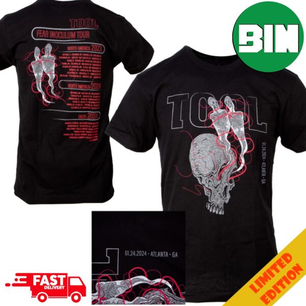 Tool Effing Tool Winter Tour 2024 At Atlanta GA Merchandise Two Sides T-Shirt