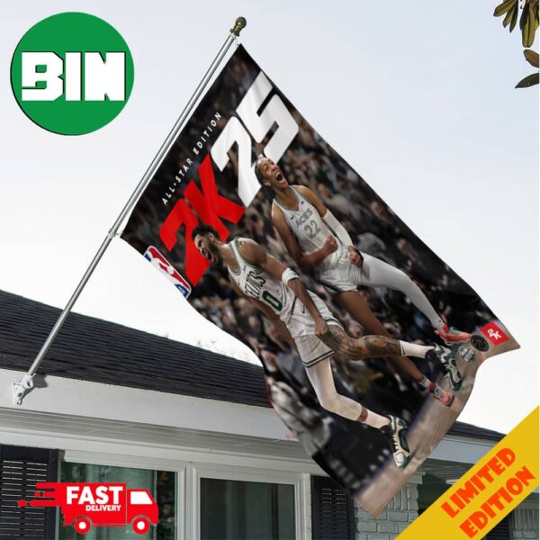 Two Stars At The Top Of Their Game Jayson Tatum And A’ja Wilson NBA2K25 All-Star Edition Cover Stars Garden House Flag Home Decor