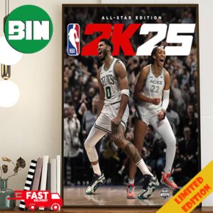 Two Stars At The Top Of Their Game Jayson Tatum And A’ja Wilson NBA2K25 All-Star Edition Cover Stars Poster Canvas