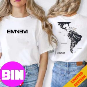 Eminem Latin America Tour In 2025 Tour Stop Unisex Two Sided T-Shirt