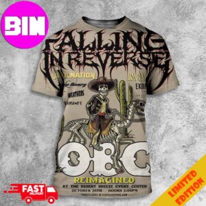 Falling In Reverse Vegas Show 2024 OBC Reimagined On October 26th At The Desert Breeze Event Center Unisex All Over Print T-Shirt