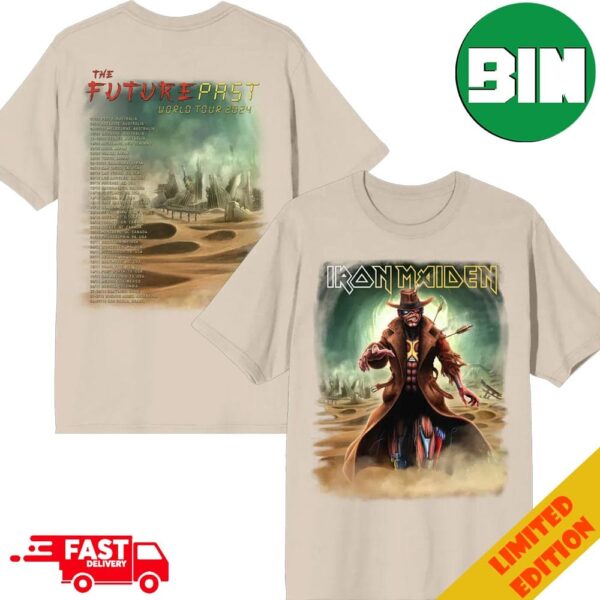 Iron Maiden The Future Past World Tour 2024 Stranger Desert Tour Runs Hell On Earth T-Shirt