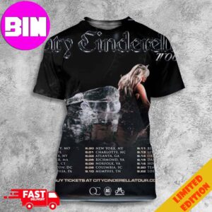 JT City Cinderella Tour 2024 Schedule List Date Unisex All Over Print T-Shirt