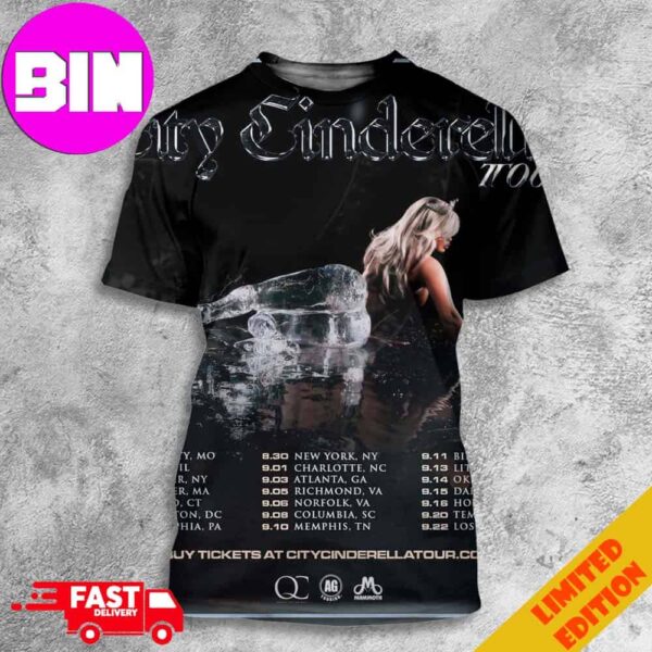 JT City Cinderella Tour 2024 Schedule List Date Unisex All Over Print T-Shirt