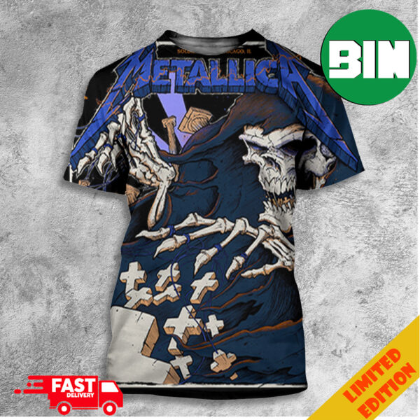 Metallica M72 Chicago M72 North American World Tour With Five Finger Death Punch And ICE NINE KILLS At Soldier Field In Chicago IL On 8 11 2024 All Over Print T-Shirt