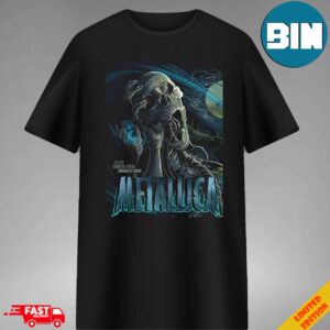 Metallica M72 Edmonton Alberta North American Tour Night 1 Merch Poster For Tour At Commonwealth Stadium Canada On August 23 2024 Merch T-Shirt