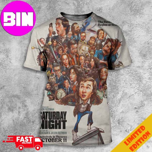 New Poster For Jason Reitman Saturday Night In Theaters On October 11th 2024 Unisex All Over Print T-Shirt