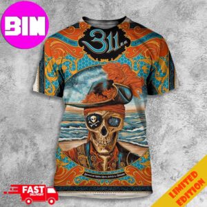 Poster For 311 Band Show In Florida 2024 At Tampa On August 18th Unisex All Over Print T-Shirt