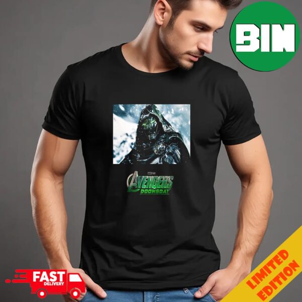 Robert Downey Jr As Doctor Doom Avengers Doomsday Marvel Studios Doctor Doom Wear Iron Man Mask Merchandise T-Shirt