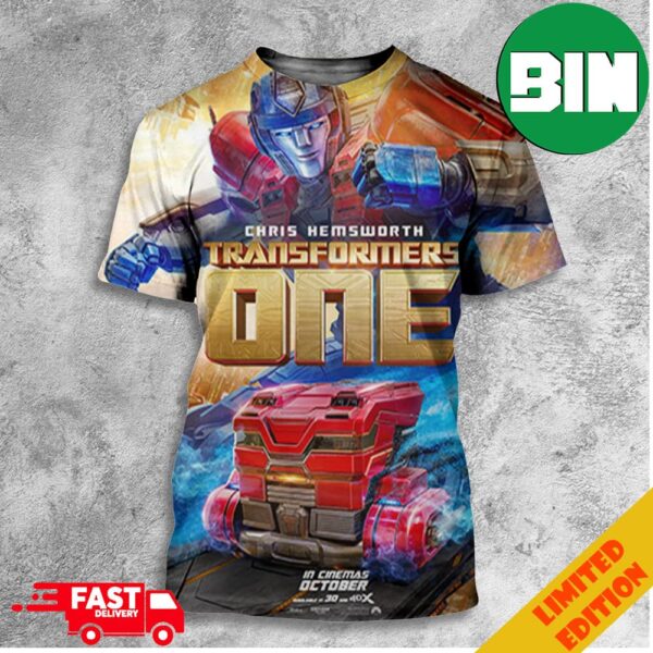 Robots Not In Disguise Chris Hemsworth Transformers One All Over Print T-Shirt