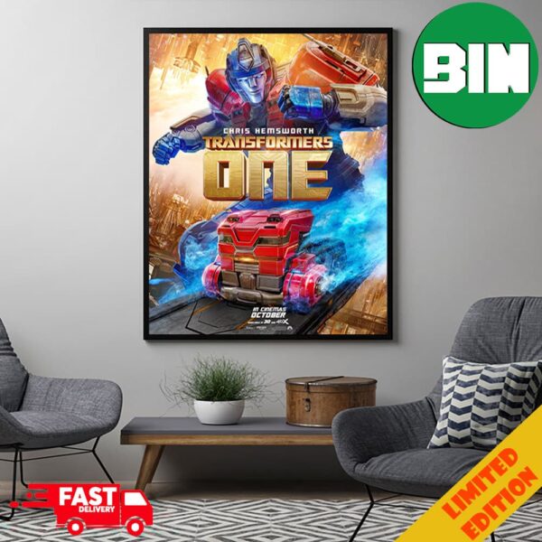 Robots Not In Disguise Chris Hemsworth Transformers One Poster Canvas