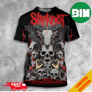 Slipknot August 7 2024 Burgettstown PA The Pavilion At Star Lake Here Comes The Pain Tour Tour Artwork All Over Print T-Shirt