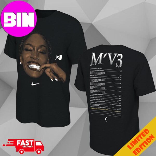 A’ja Wilson Nike WNBA 2024 MVP Tee Shirt Merchandise Unisex Two Sides