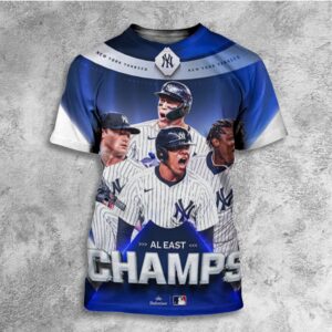 Empire State Of Mind The New York Yankees Are Crowned AL East Champions For The Third Time In Six Year Congratulations Winners 2024 All Over Print T-Shirt