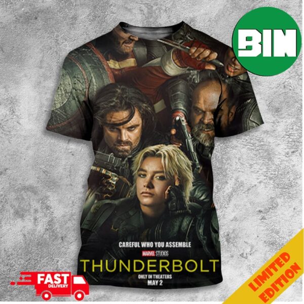 Experience Marvel Studios Thunderbolts Careful Who You Assemble May 2 2025 All Over Print T-Shirt