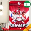 Philadelphia Phillies Are NL East Champions MLB 2024 Poster Canvas