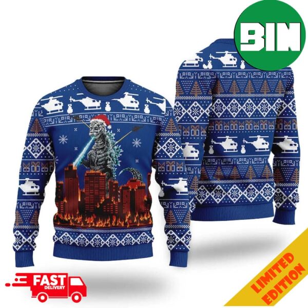 Godzilla Minus One Opening Night 3D Christmas Gift Ugly Sweater