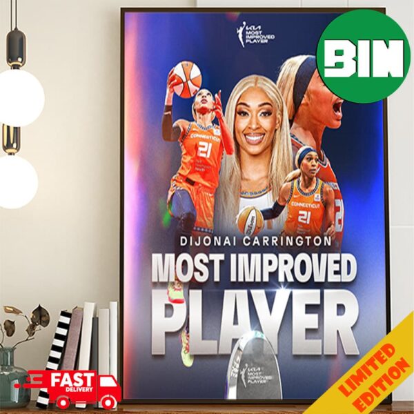 Level Up Dijonai Carrington Most Improved Player 2024 WNBA Kia MIP Award Poster Canvas