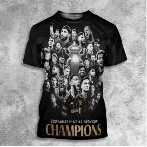 Los Angeles Football Club 2024 Lamar Hunt US Open Cup Champions Make A History All Over Print T-Shirt