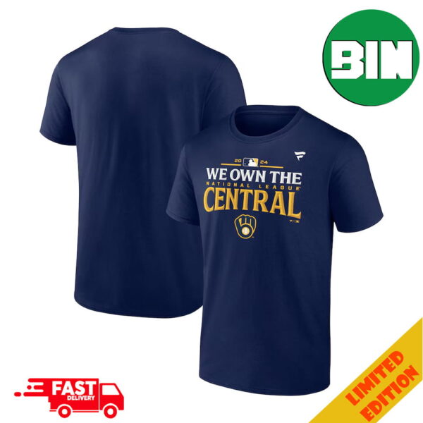 Milwaukee Brewers Fanatics MLB 2024 NL Central Division Champions Locker Room T-Shirt