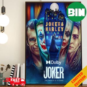 New Poster For Joker 2 Folie A Deux The World Is A Stage 2024 Movie Joker And Harley Poster Canvas