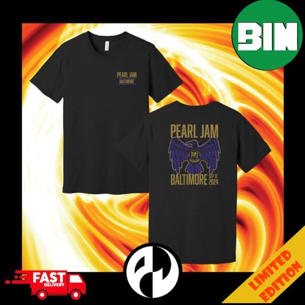 Pearl Jam Dark Matter Tour With Glen Hansard 12 September 2024 At CFG Bank Arena Baltimore MD Two Sides Fan Gifts T-Shirt