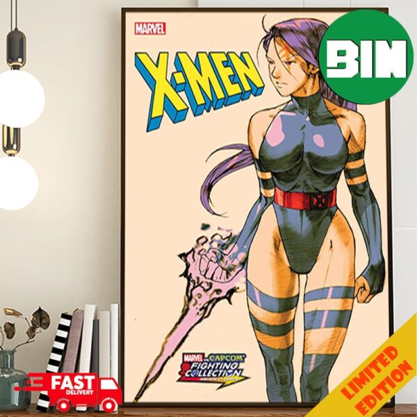 X-Men And Uncanny X-Men Marvel vs Capcom Variant Covers By Bengus Betsy Braddock Psylocke Poster Canvas