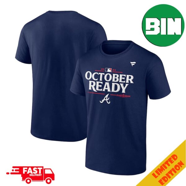 Atlanta Braves Fanatics Youth 2024 MLB Postseason Locker Room October Ready T-Shirt