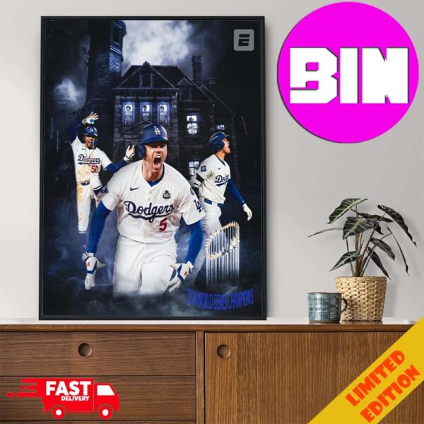 LA Dodgers Champions MLB 2024 World Series Champions Home Decor Poster Canvas