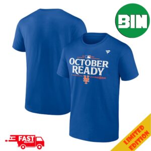 New York Mets Fanatics 2024 MLB Postseason Locker Room October Ready T-Shirt