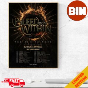 Bleed From Within With Great American Ghost The Zenith Tour List 2025 Home Decor Poster Canvas