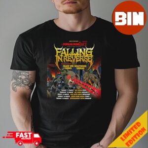 Falling In Reverse With Black Veil Brides And Hollywood Undead Australia Tour 2025 Essentials Unisex T-Shirt