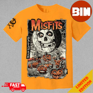 Misfits Records Limited Edition Fiendish Halloween By Mike Sutfin Orange Tee Merch Essentials All Over Print Unisex T-Shirt