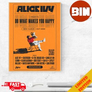 Alice Ivy What Makes You Happy New Album 2024 By Jim Grimwade Home Decor Poster Canvas