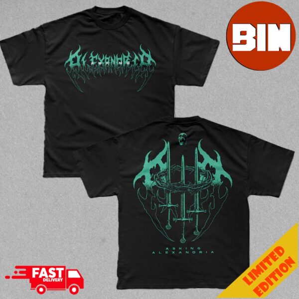 Asking Alexandria Crown Sword Tee Merch Two Sides Essentials Unisex T-Shirt